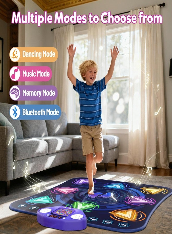 TooLion Newly Upgraded 8-Arrow Electronic Dance Mat with LED Light & Wireless Bluetooth, Music Dance Toy with 3 Game Modes, Develops Hand-Eye Coordination, Christmas Dance Mat Toy for Boys & Girls Ages 3-12 - Image 3